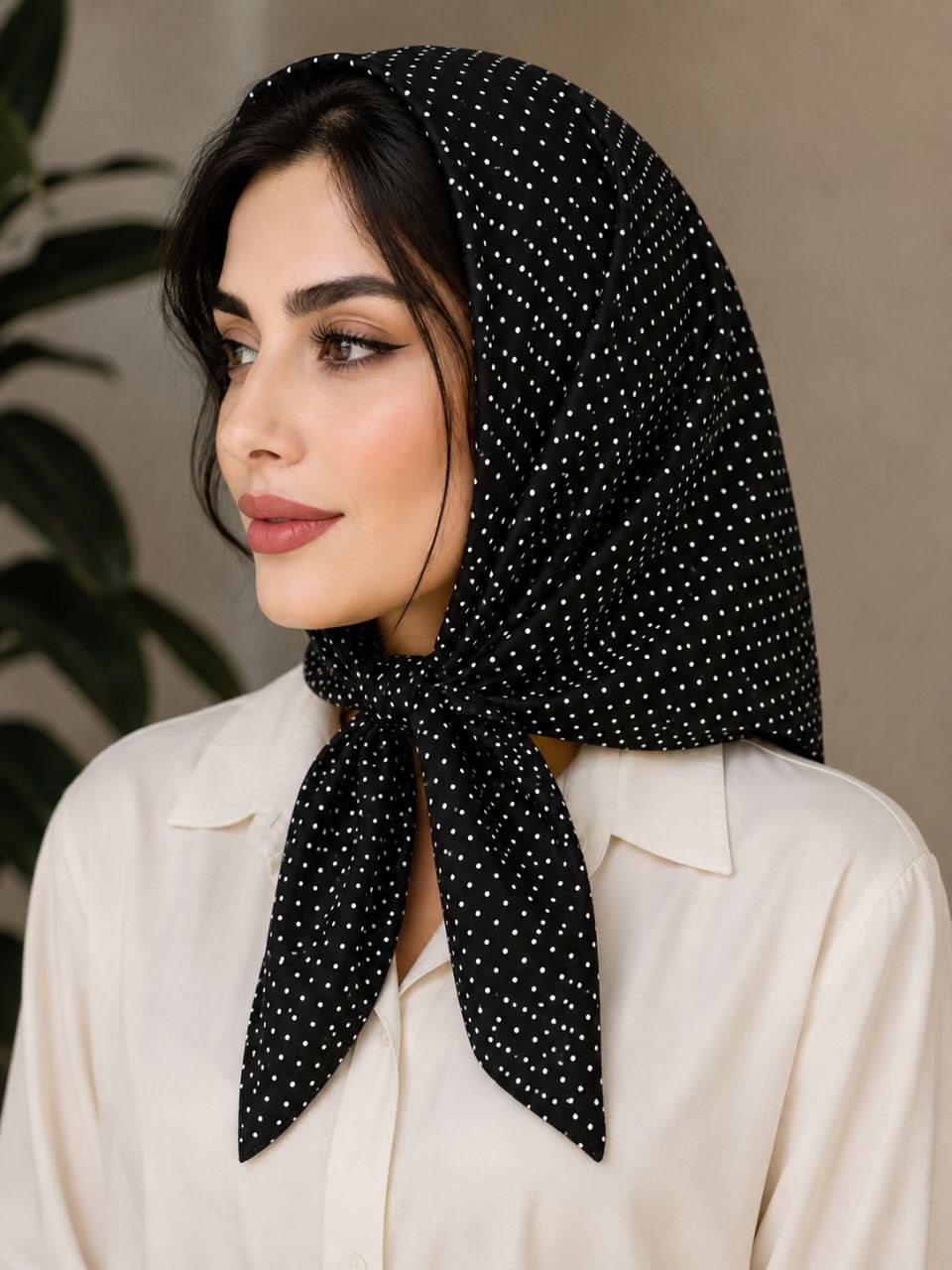 مینی اسکارف نخی توپی